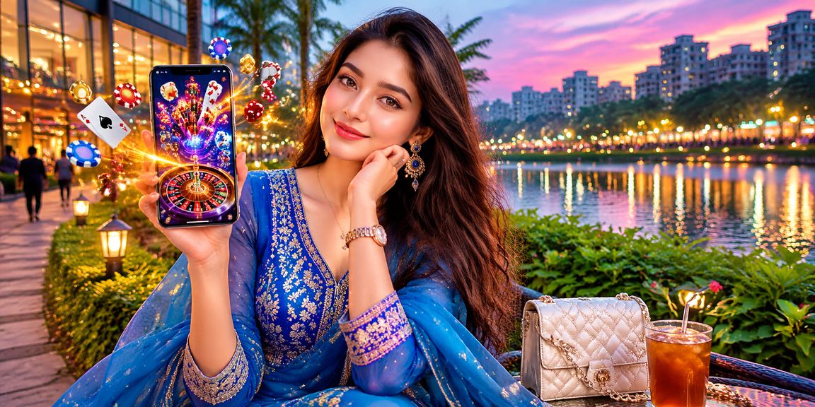 ঢাকায় সালওয়ার কামিজ পরে ক্যাসিনো অ্যাপ ব্যবহার
