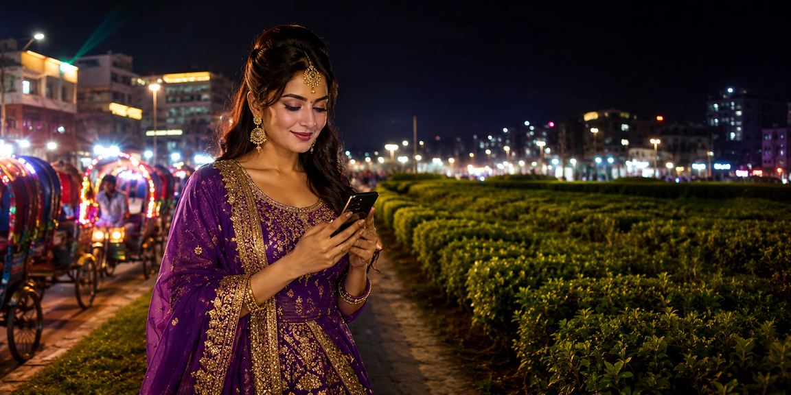 ঢাকায় চা বাগানে মোবাইলে ek333 ক্যাসিনো লগইন করছেন ব্যবহারকারী