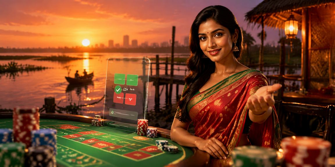 তাংগুয়ার হাওরে ব্যাকারেট গেমের লাল সবুজ টেবিল